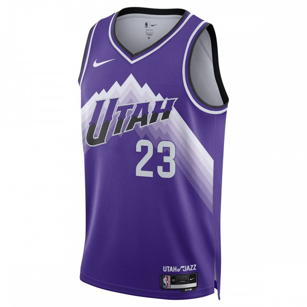 Lauri Markkanen Utah Jazz Unisex 2023/24 Swingman Jersey Purple City Edition - view 2