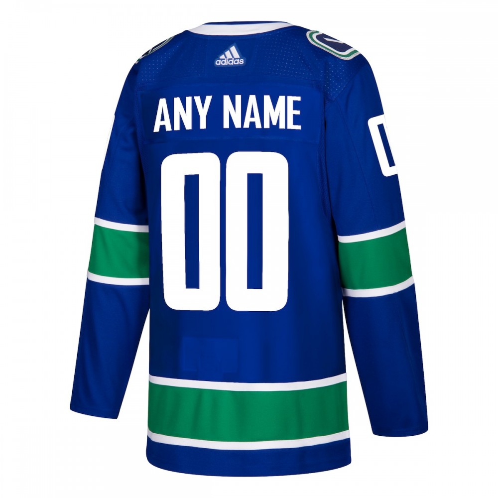 Vancouver Canucks Athletic Fit Custom Jersey Blue - view 3