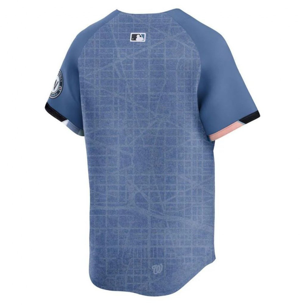 MLB Washington Nationals 2025 City Connect Limited Blank Jersey Blue - view 3