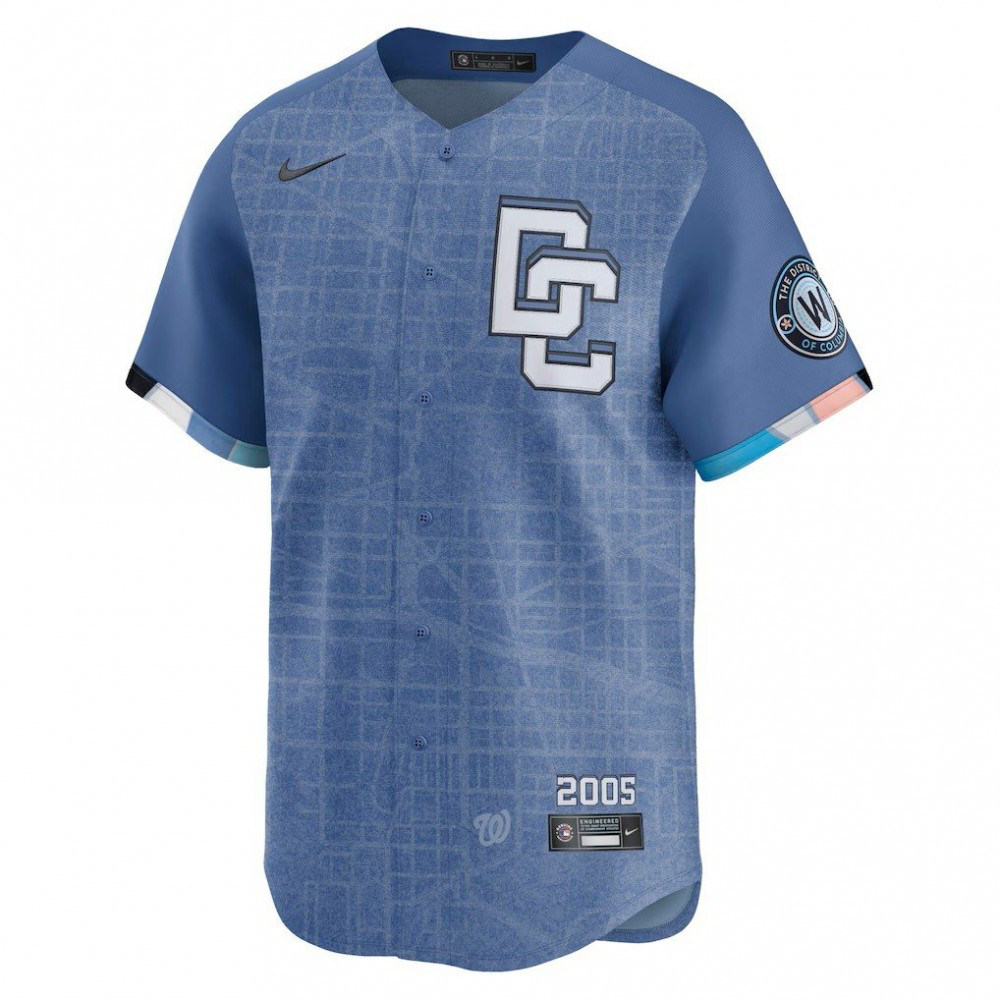CJ Abrams Washington Nationals 2025 City Connect Limited Jersey Blue - view 2