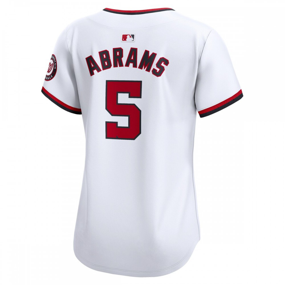 CJ Abrams Washington Nationals Women's Home Limited Player Jersey – White - view 3