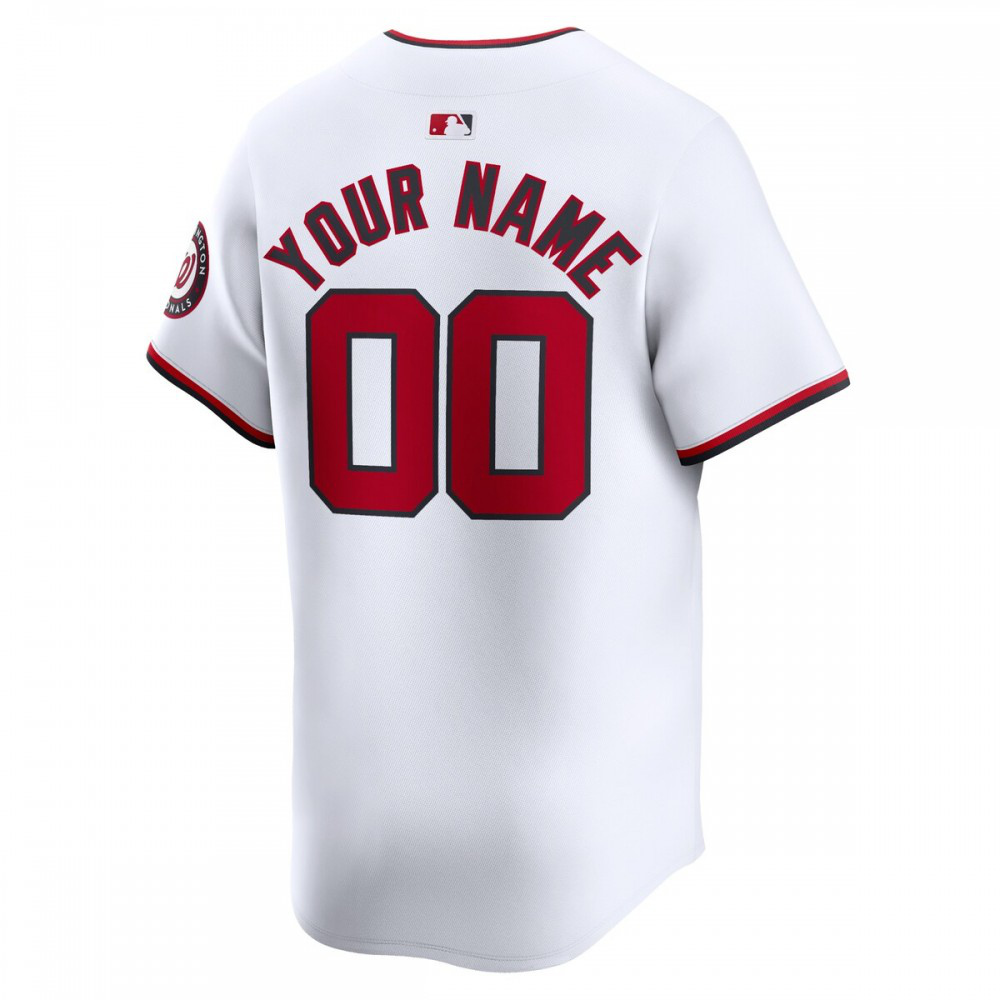 Washington Nationals Youth Home Limited Custom Jersey White - view 3