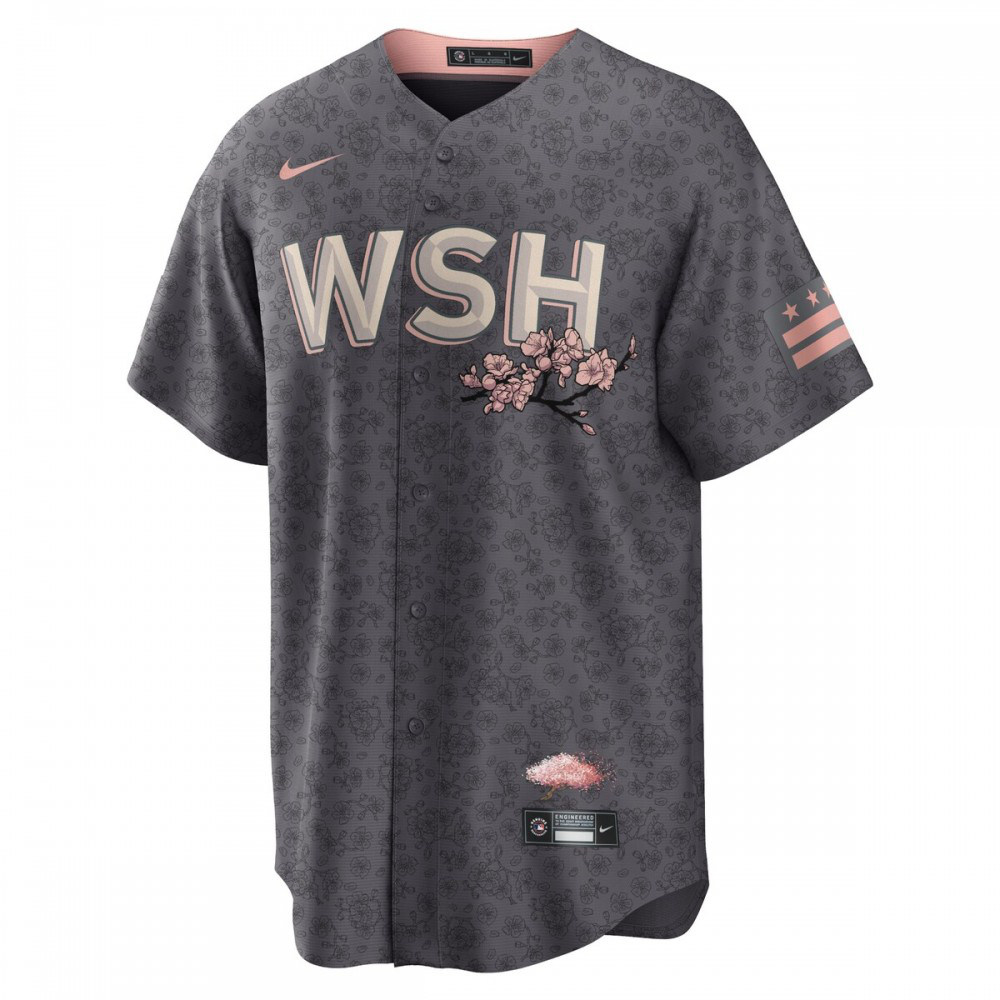 Stephen Strasburg Washington Nationals City Connect Replica Player Jersey Charcoal - view 2