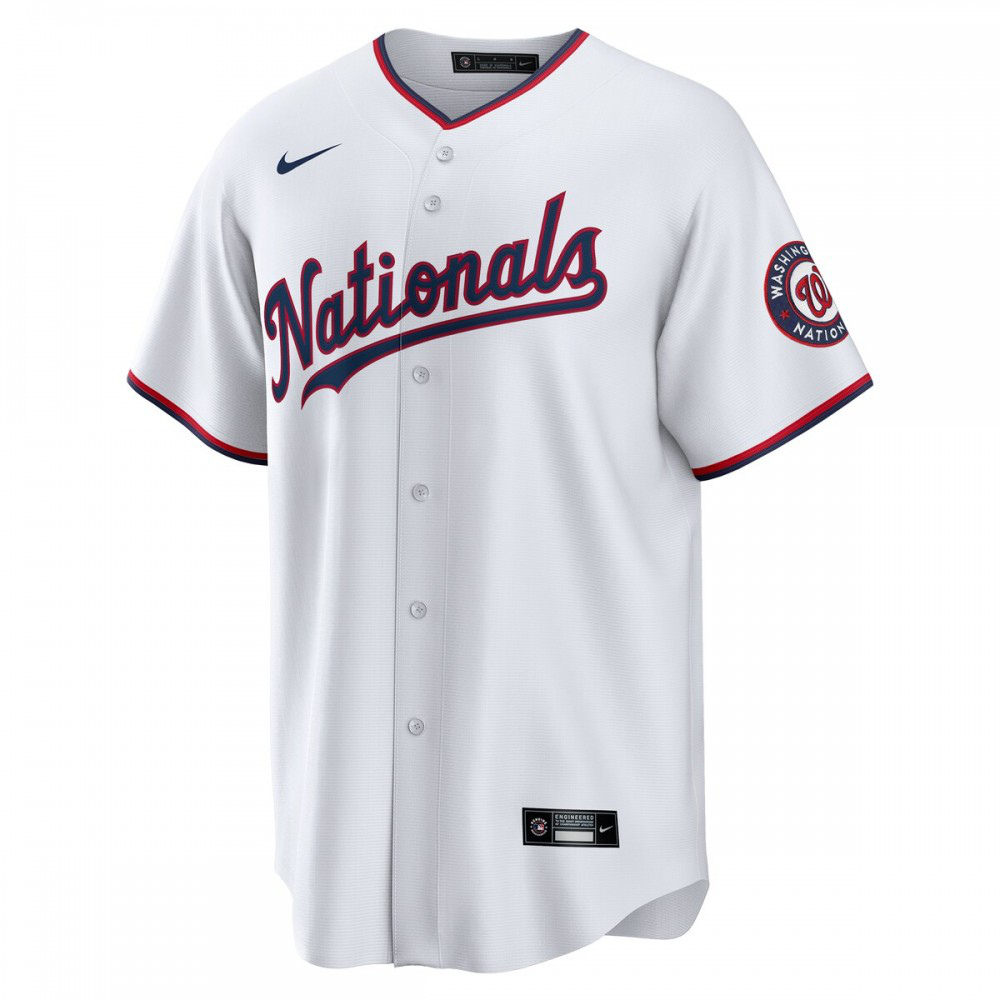 Washington Nationals Replica Custom Jersey White - view 2