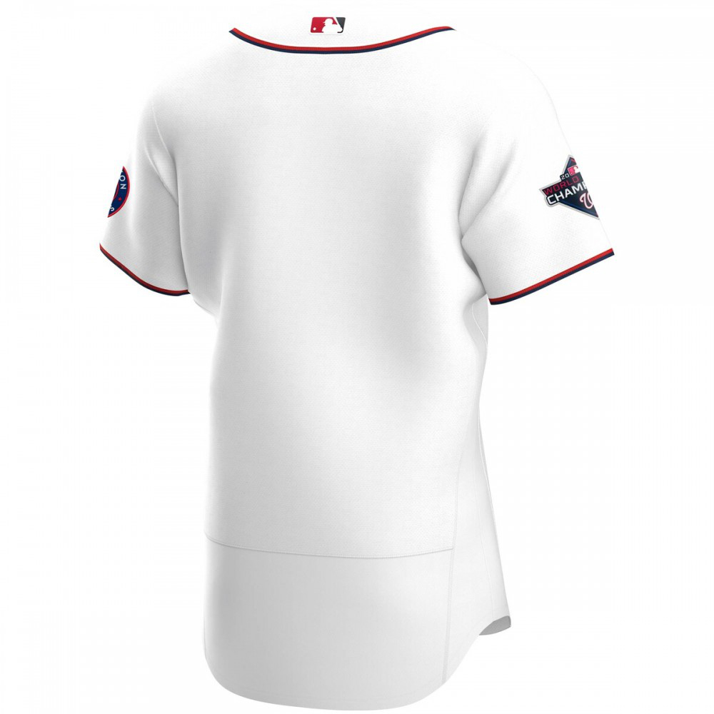 Washington Nationals 2019 World Series Champions Home Athletic Fit Team Jersey White - view 3
