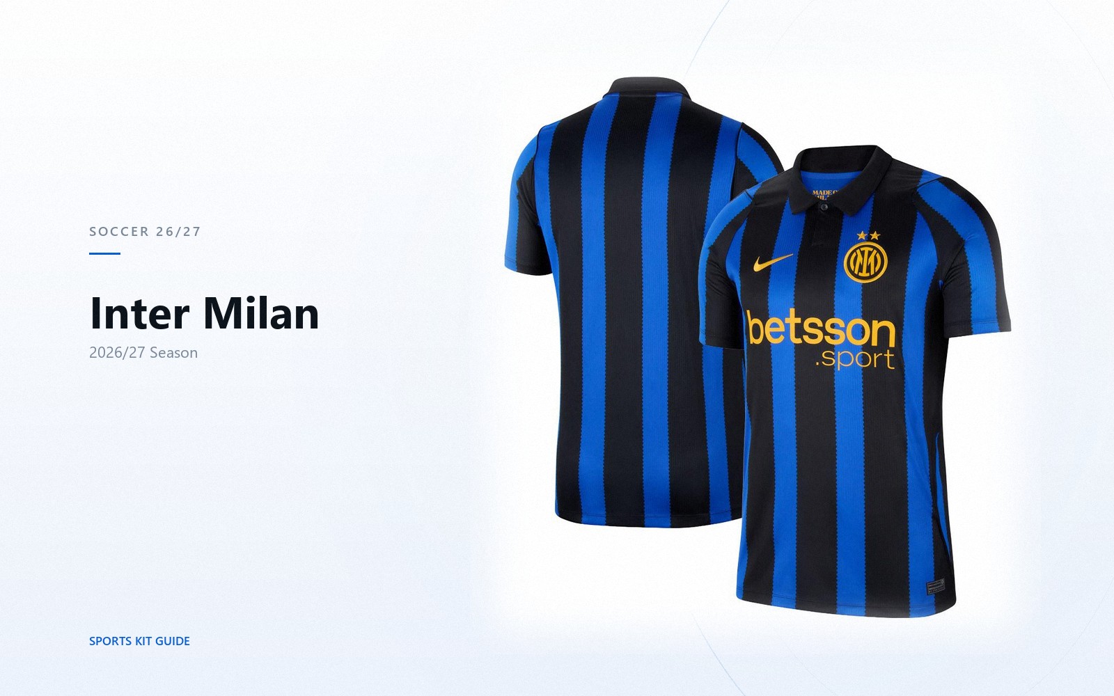 Inter Milan 2026/27 Season jersey