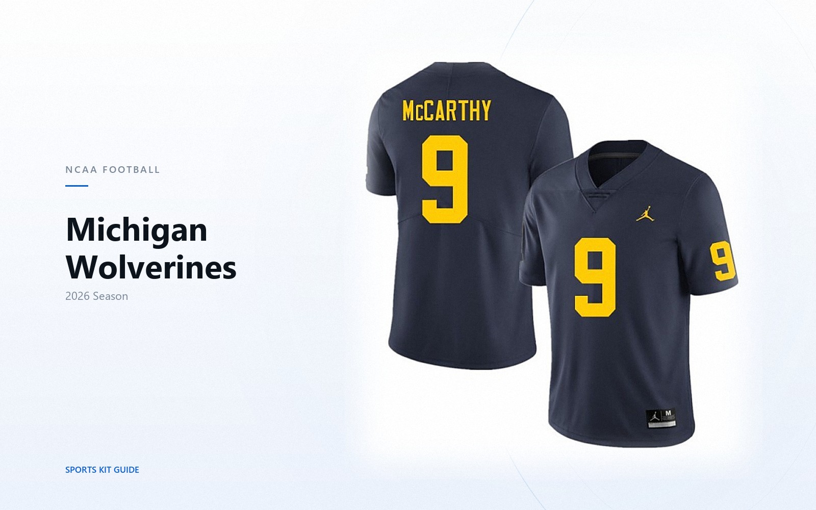 Michigan Wolverines 2026 Season jersey