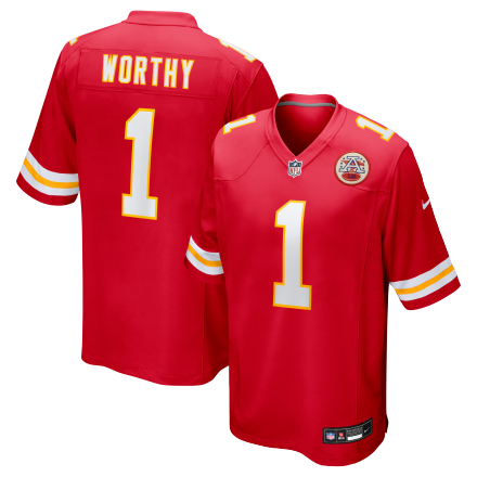 Xavier Worthy Kansas City Chiefs Player Game Jersey