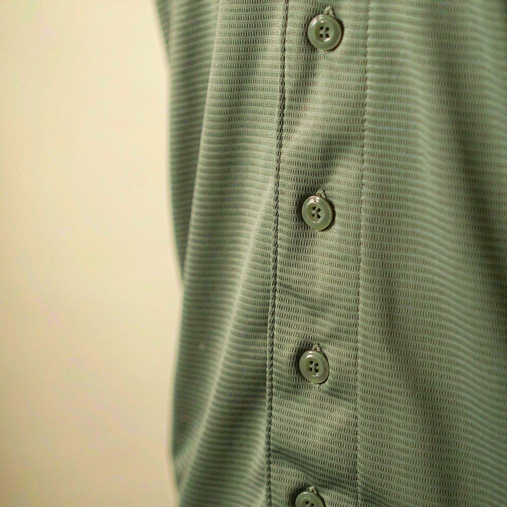 Baseball jersey buttons and placket in close-up