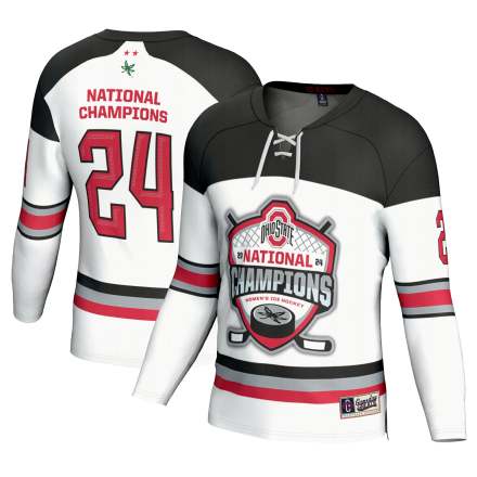 Ohio State Buckeyes GameDay Greats Unisex 2024 NCAA Women's Ice Hockey National Champions Fashion Jersey
