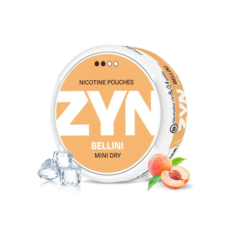 European Swedish ZYN Pouches bellini mini dry 3mg