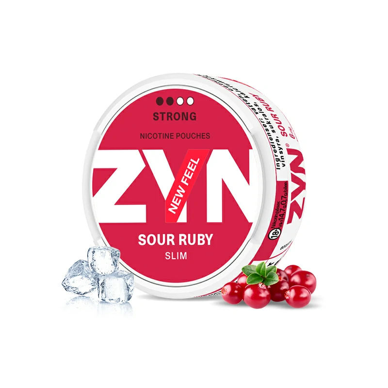 European Swedish ZYN Pouches sour ruby slim 6mg