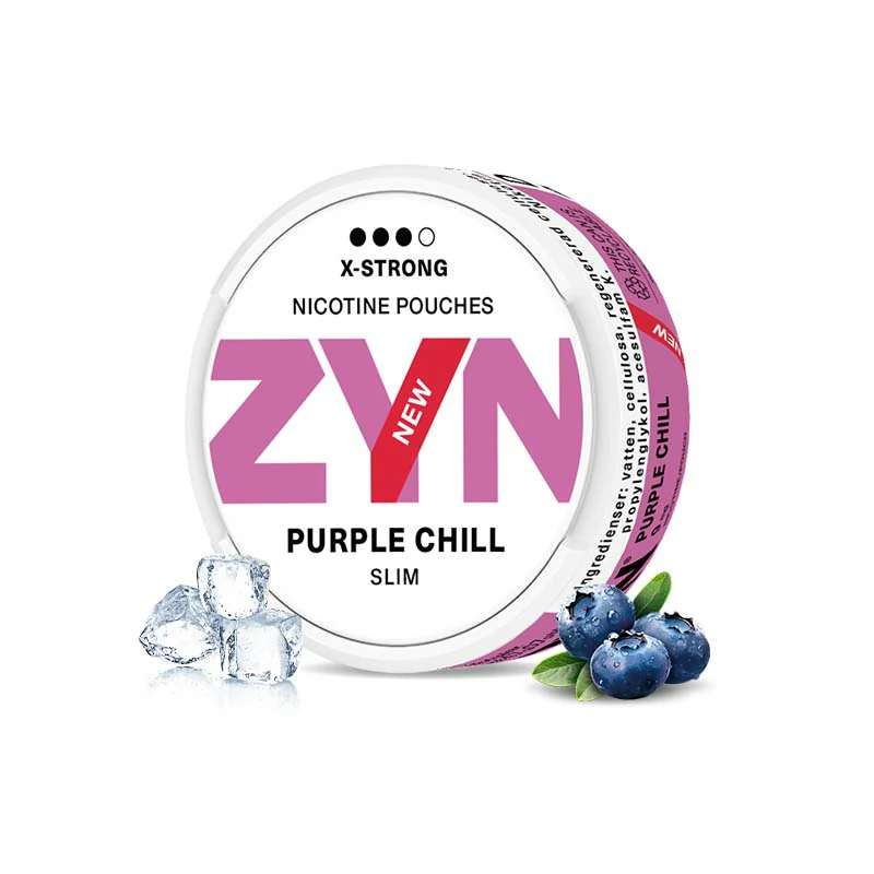 European Swedish ZYN Pouches pupple chill slim 9mg