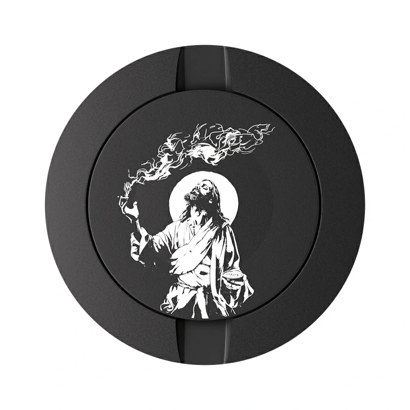 Jesus Design Black Metal Two-Tie Container Cans-Snuseveryday