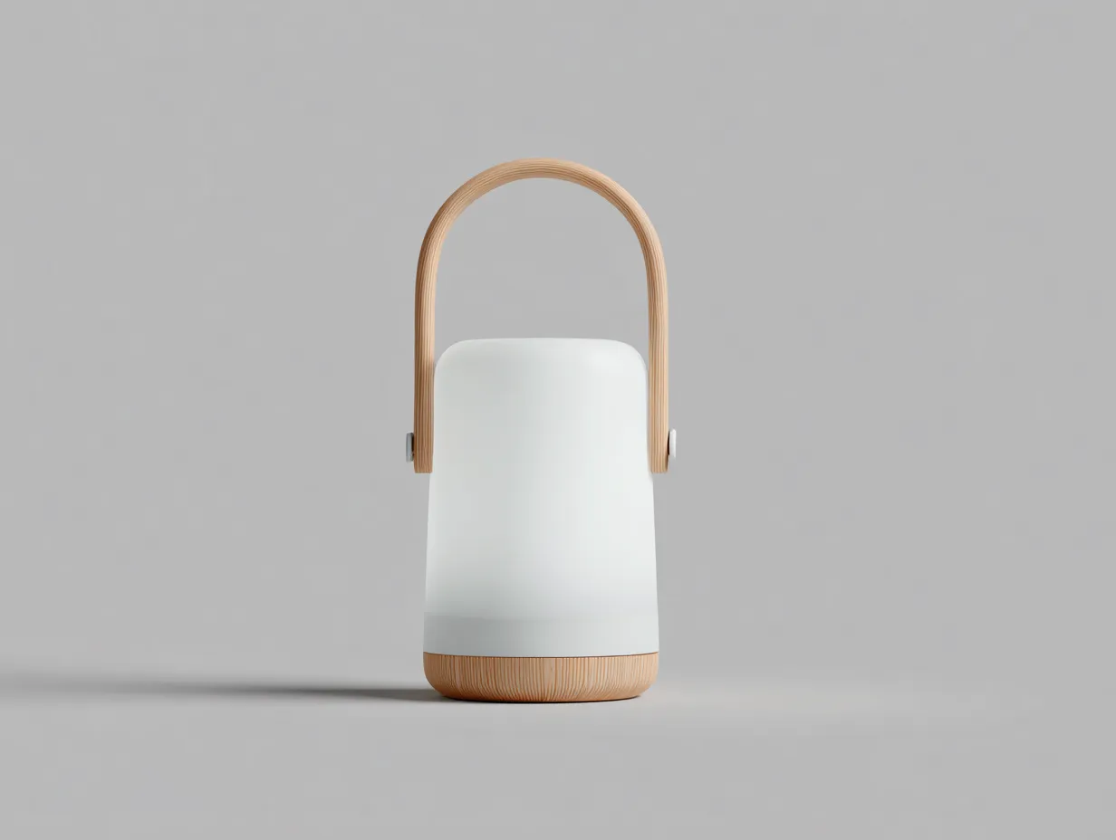 Handlaterne 19×19×31 cm Holz Weiß - moderne tragbare Außenleuchte mit weichem Licht