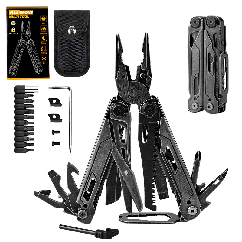 Multipurpose Knife - Multi-purpose Pliers - 16 in 1 Multitool with 7cm Blade, Screwdrivers, Cutters and Scissors - Camping, Hiking and Survival Tool - Tactical Tools