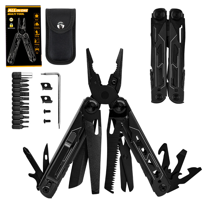 Multipurpose Knife - Multi-purpose Pliers - 16 in 1 Multitool with 7cm Blade, Screwdrivers, Cutters and Scissors - Camping, Hiking and Survival Tool - Tactical Tools