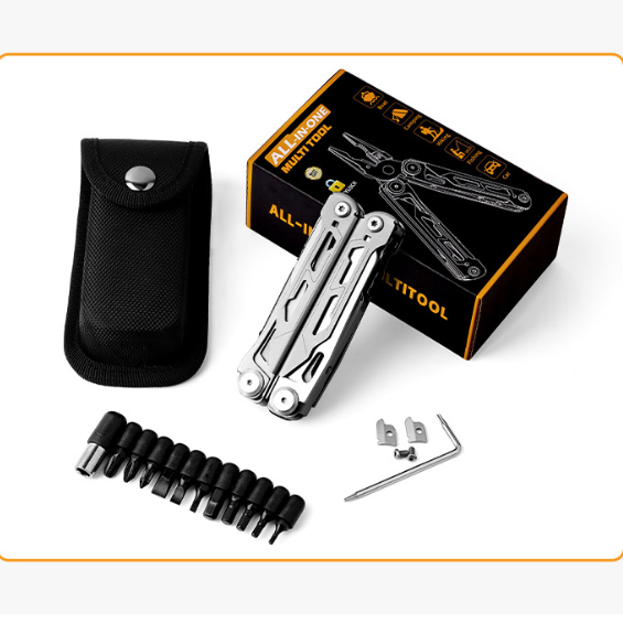 Multipurpose Knife - Multi-purpose Pliers - 16 in 1 Multitool with 7cm Blade, Screwdrivers, Cutters and Scissors - Camping, Hiking and Survival Tool - Tactical Tools