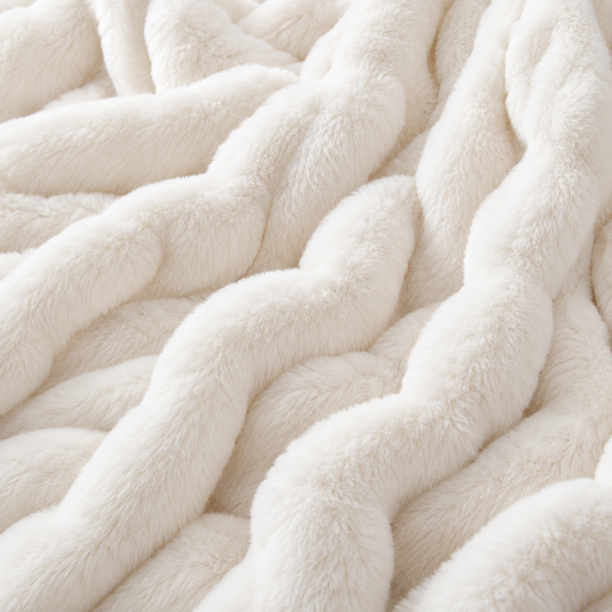 Luxury Faux Fur Throw Blanket for Couch