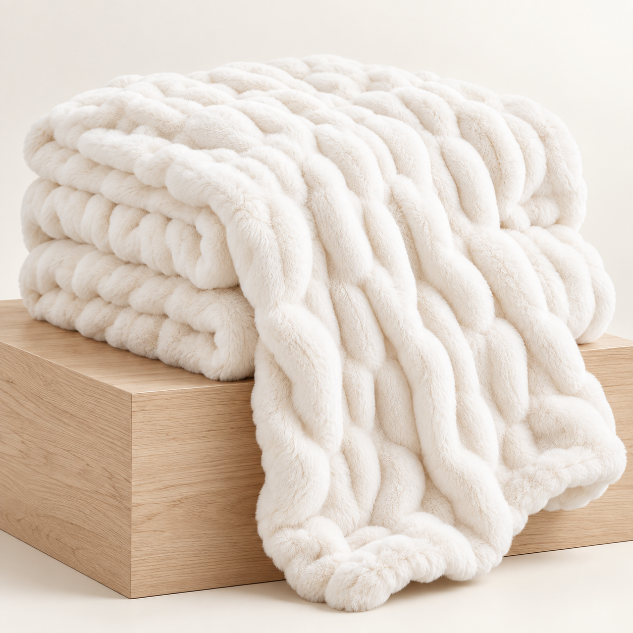 Luxury Faux Fur Throw Blanket for Couch