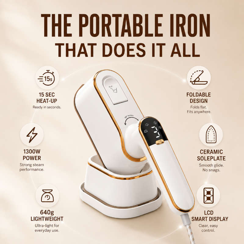 🔥Today's Special - Buy 1 Get 1 Free🔥 Portable Steam Iron - Dual Use - 1300W