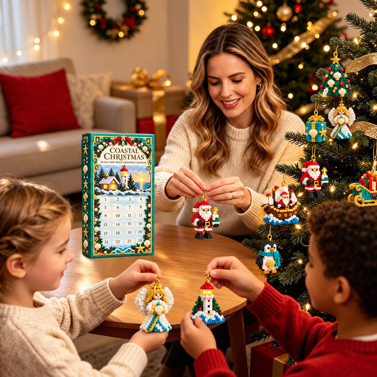 🎄24-Day Mini Ocean-Themed Christmas Building Block Advent Calendar
