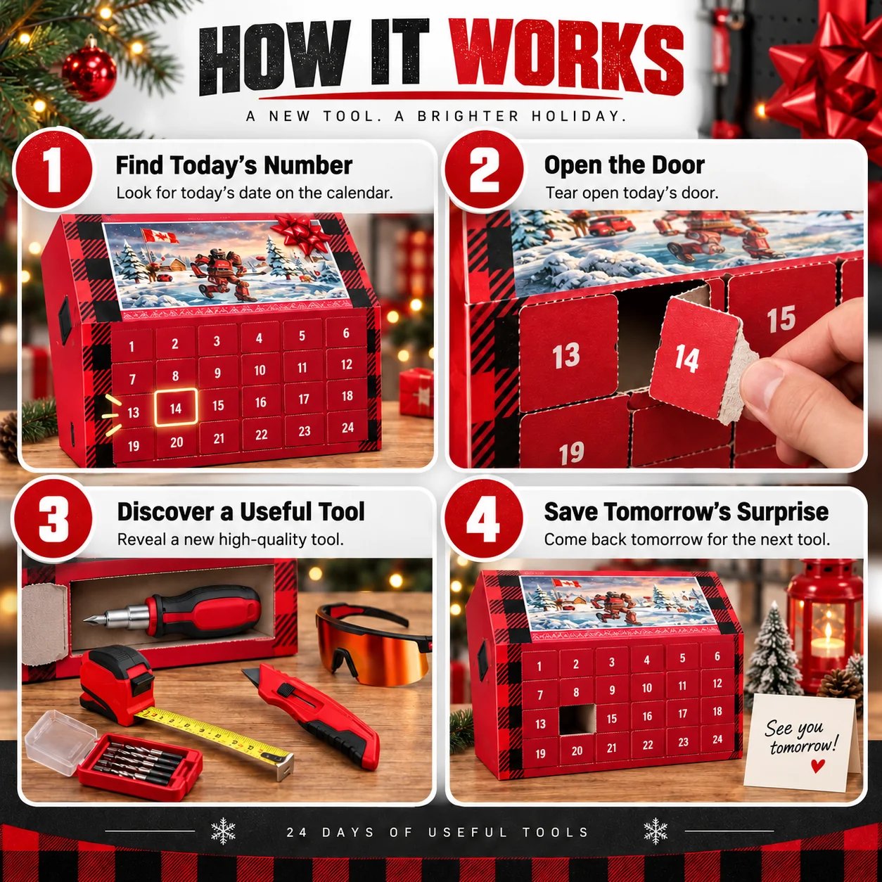 How the 24-day tool Christmas countdown works