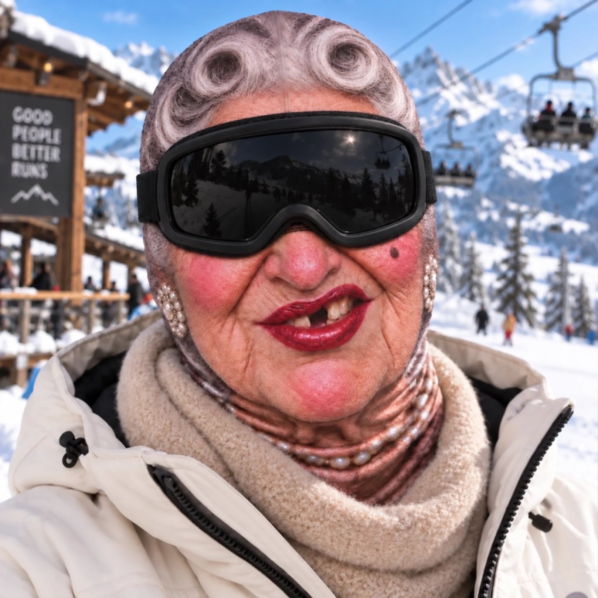 Custom Funny Ski Mask - Personalized Birthday Gifts For Ski Lovers - Born For The Slopes