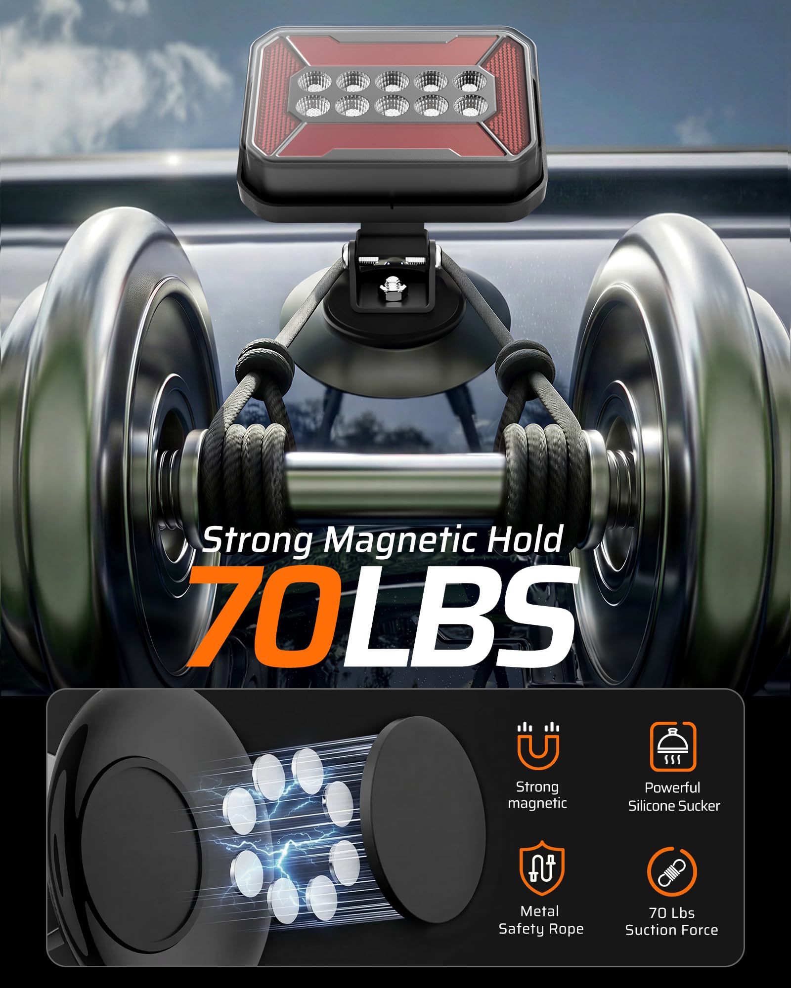 Wireless Trailer Lights Magnetic Kit