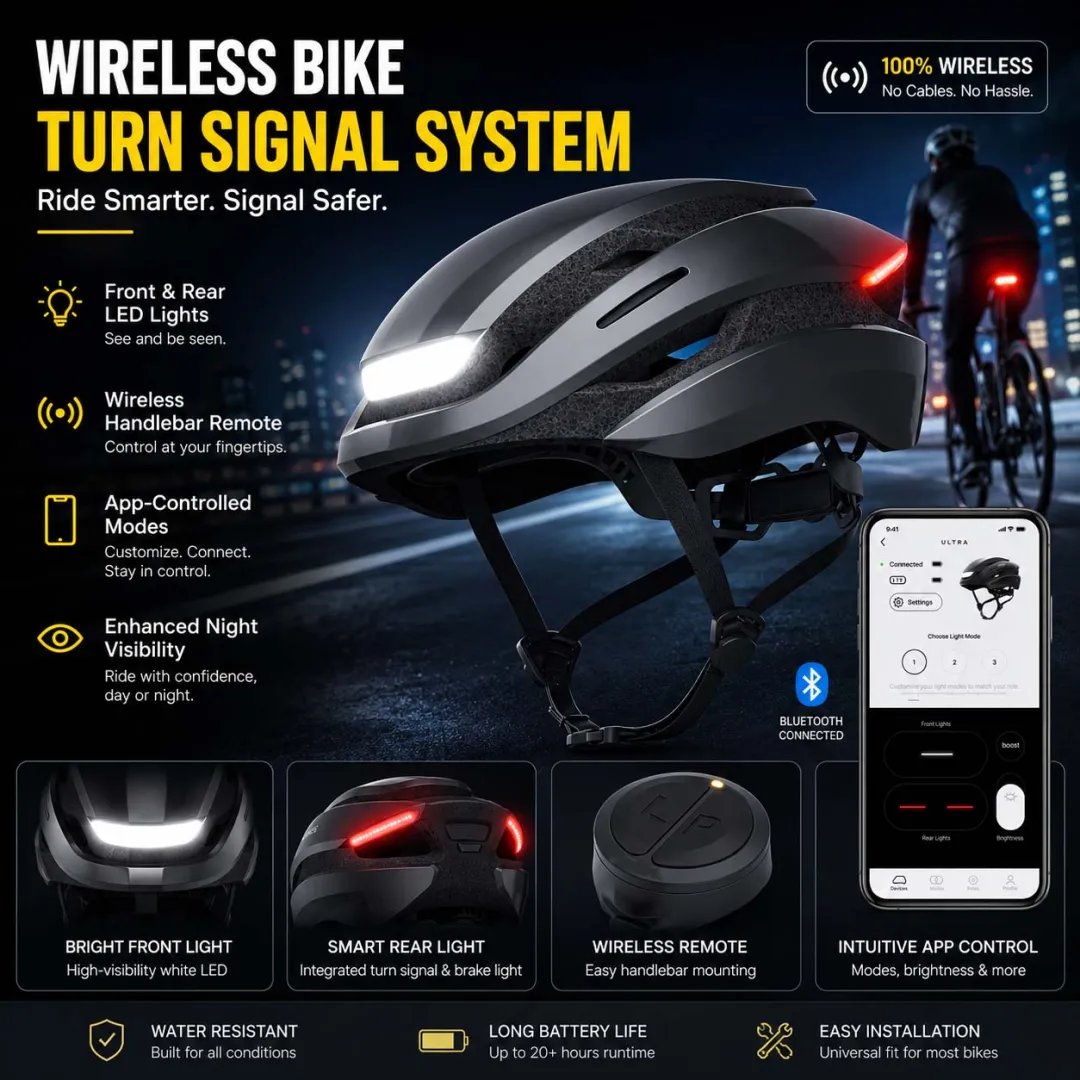 🔥Today's Special - Buy 1 Get 1 Free🔥  Smart LED Bike Helmet – Turn Signals & 3-Day Battery