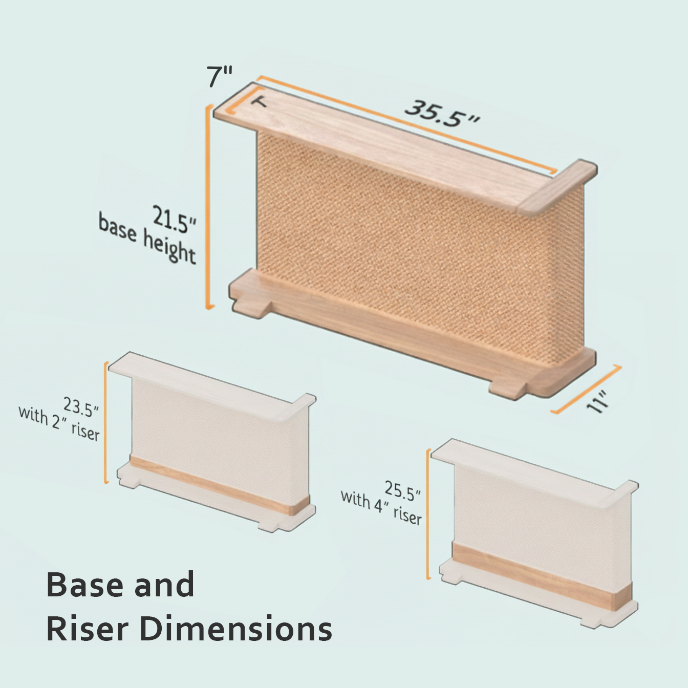 Corner End Table dimensions diagram