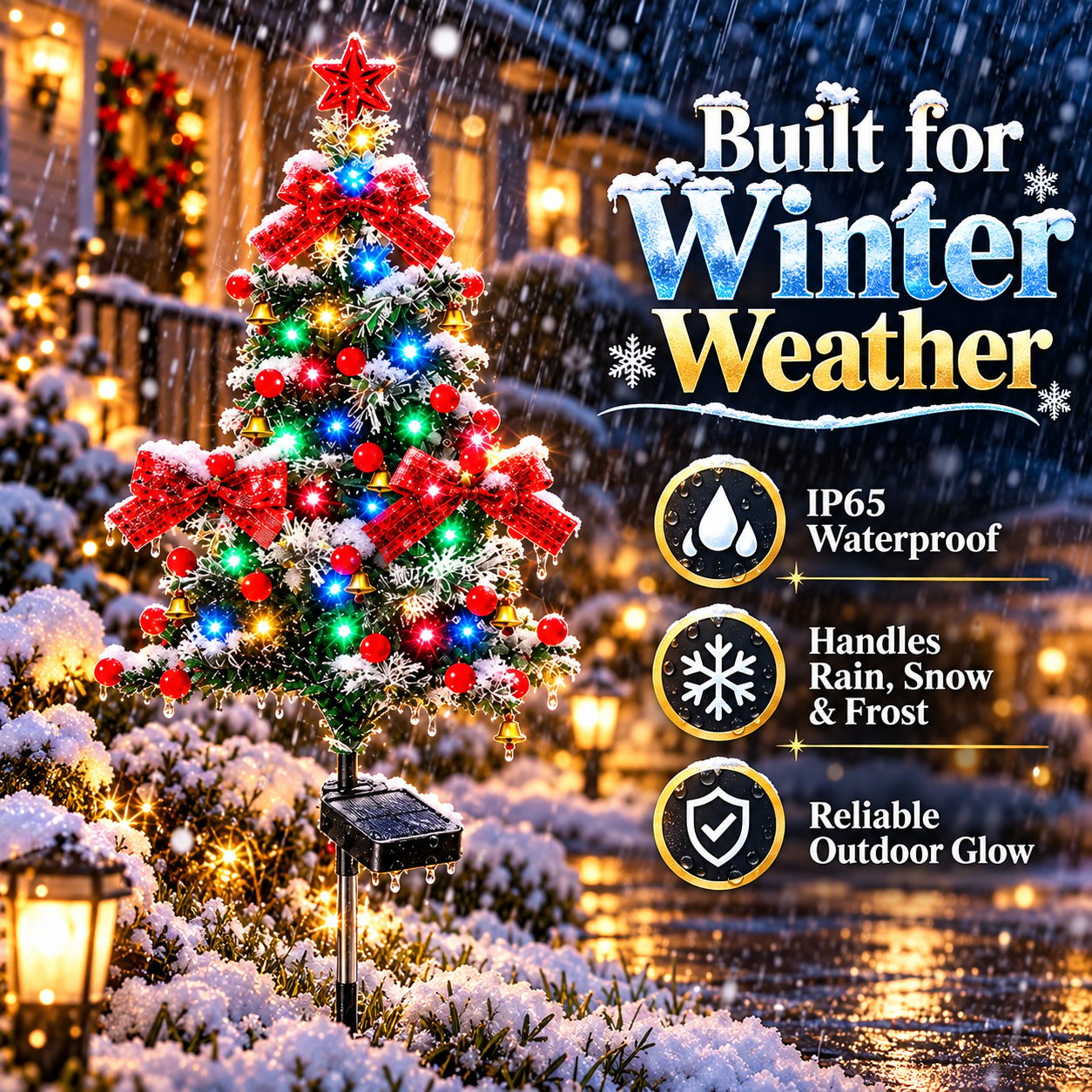 💥 Last Day 70% OFF🔥 Solar Cedar Christmas Tree Lights🌲 Festive Outdoor Holiday Decor 
