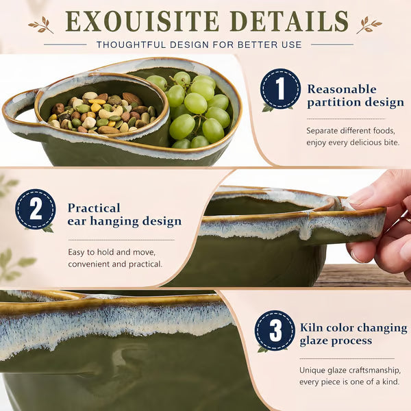 🔥 Last Day 49% OFF 🥣 2-in-1 Divided Ceramic Bowl | Keep Cereal Crunchy From First Spoonful To Last
