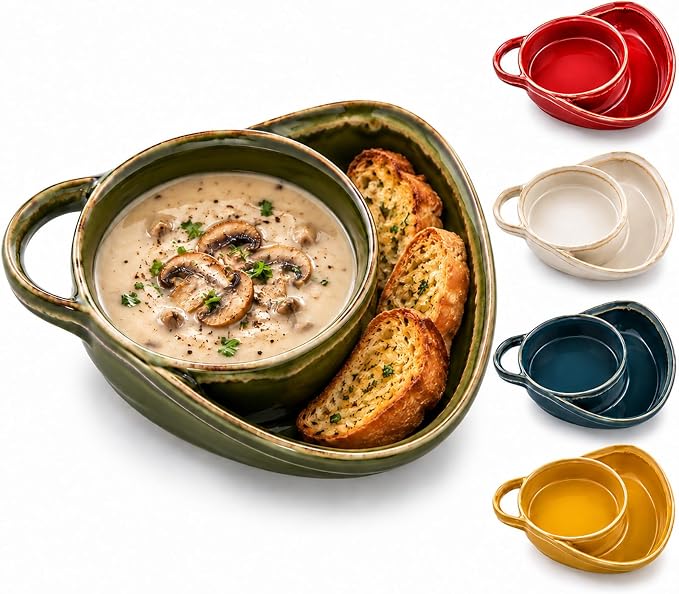 🔥 Last Day 49% OFF 🥣 2-in-1 Divided Ceramic Bowl | Keep Cereal Crunchy From First Spoonful To Last