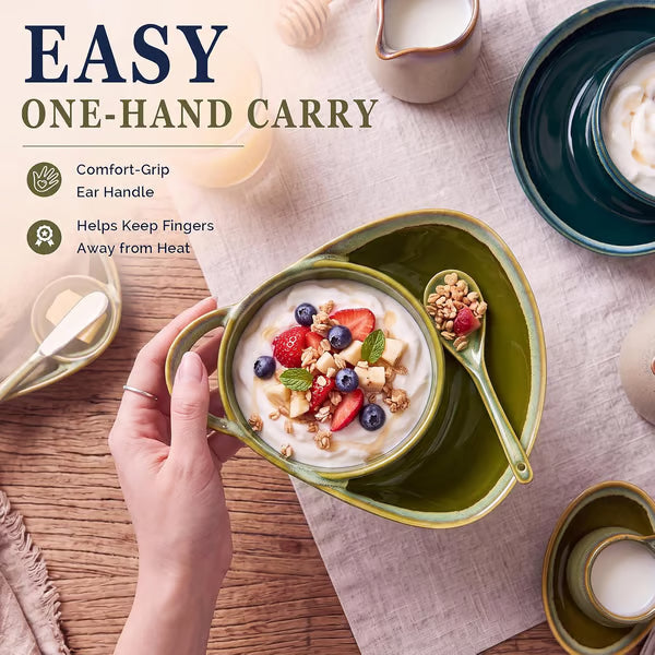 🔥 Last Day 49% OFF 🥣 2-in-1 Divided Ceramic Bowl | Keep Cereal Crunchy From First Spoonful To Last