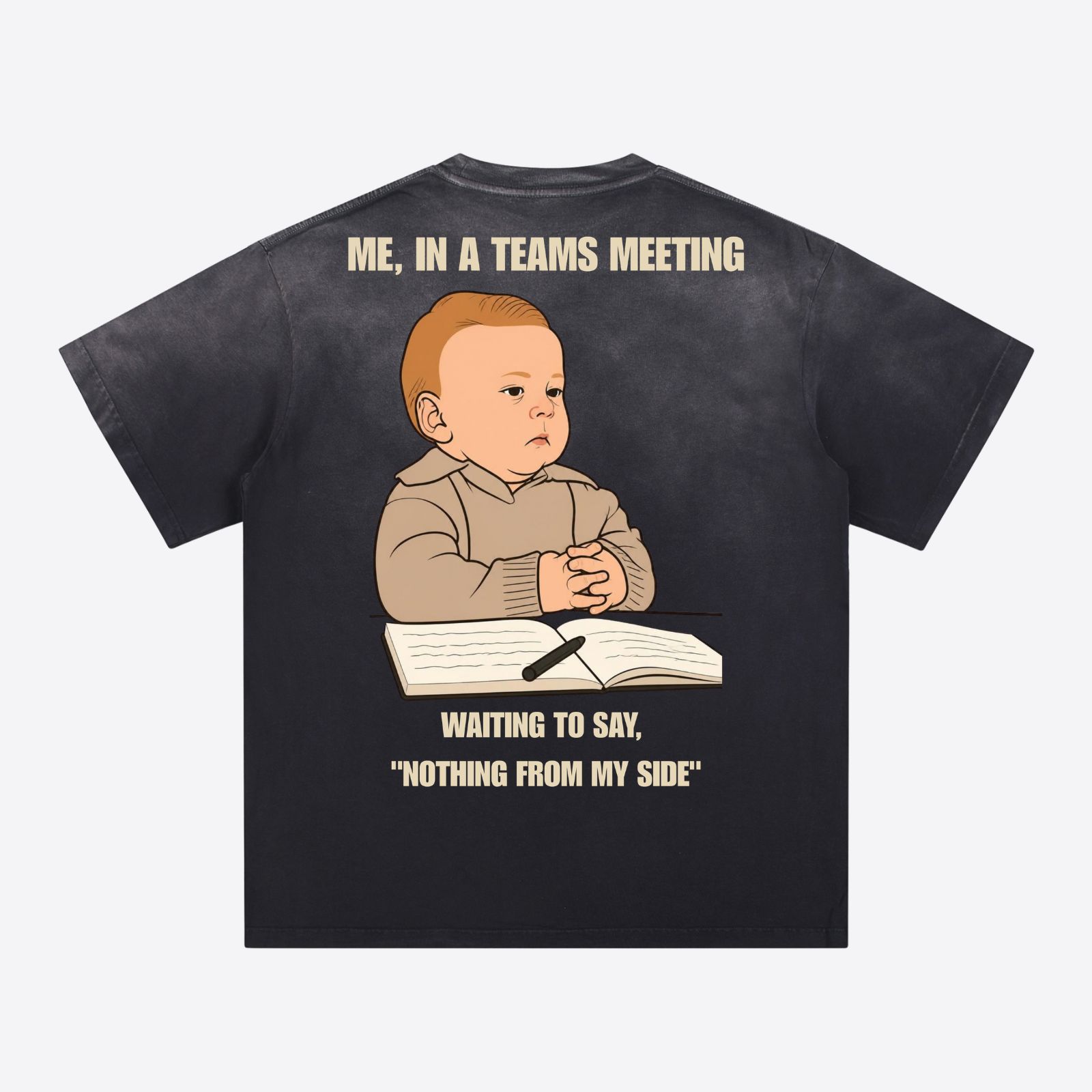 "Nothing From My Side" Heavyweight Wash Graphic Tee