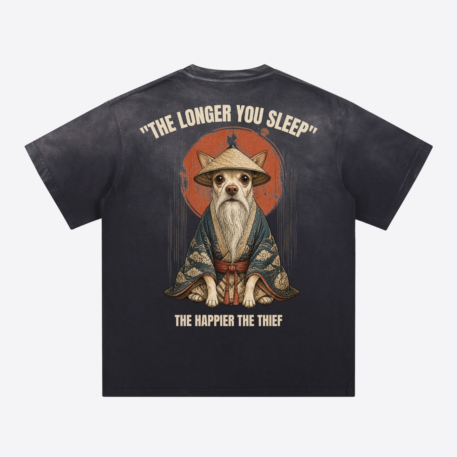 "Ancient Wisdom" Anti-Work Satirical Heavyweight Tee - Washed Gradient (The Thief)