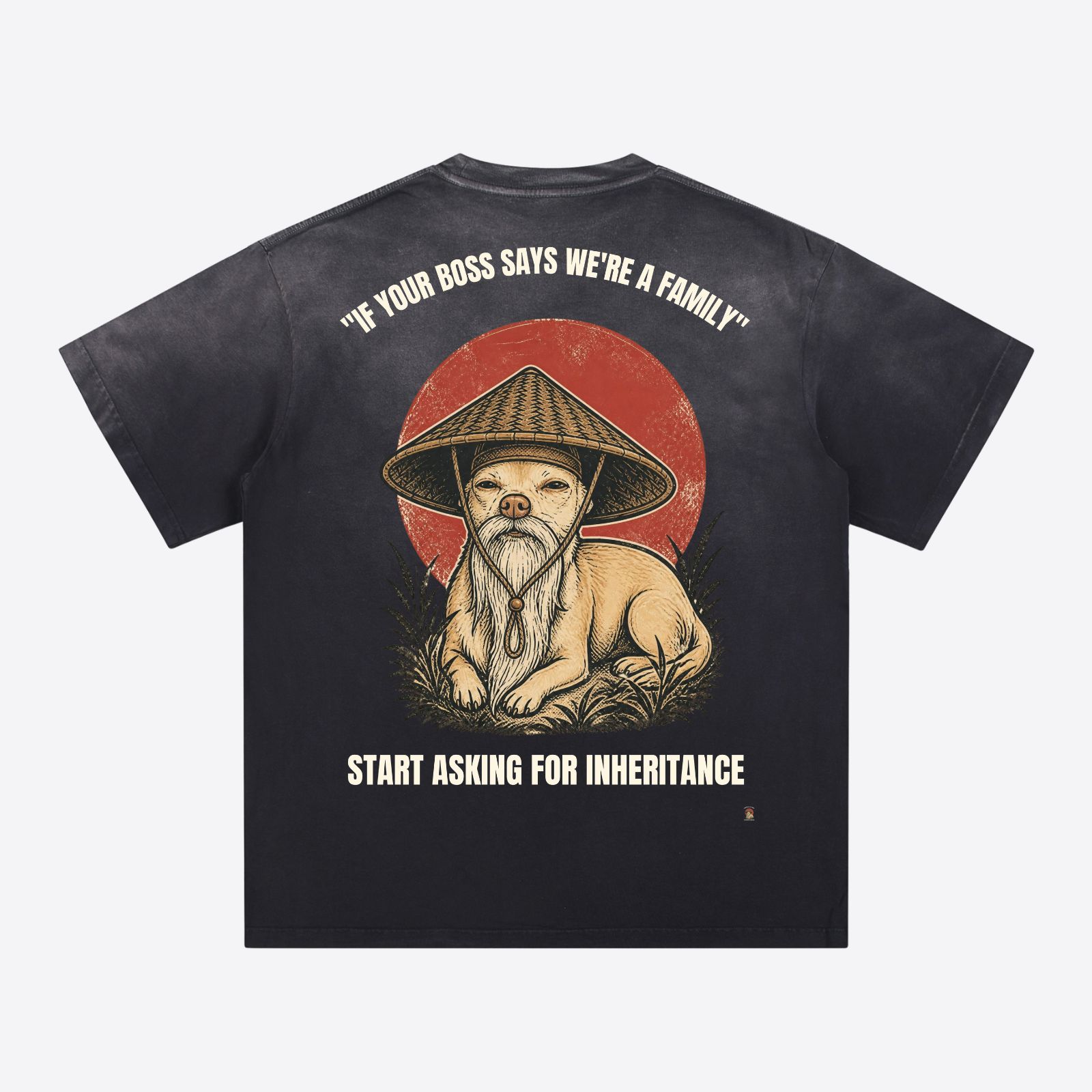  "Corporate Family" Anti-Work Satirical Heavyweight Tee - Washed Gradient
