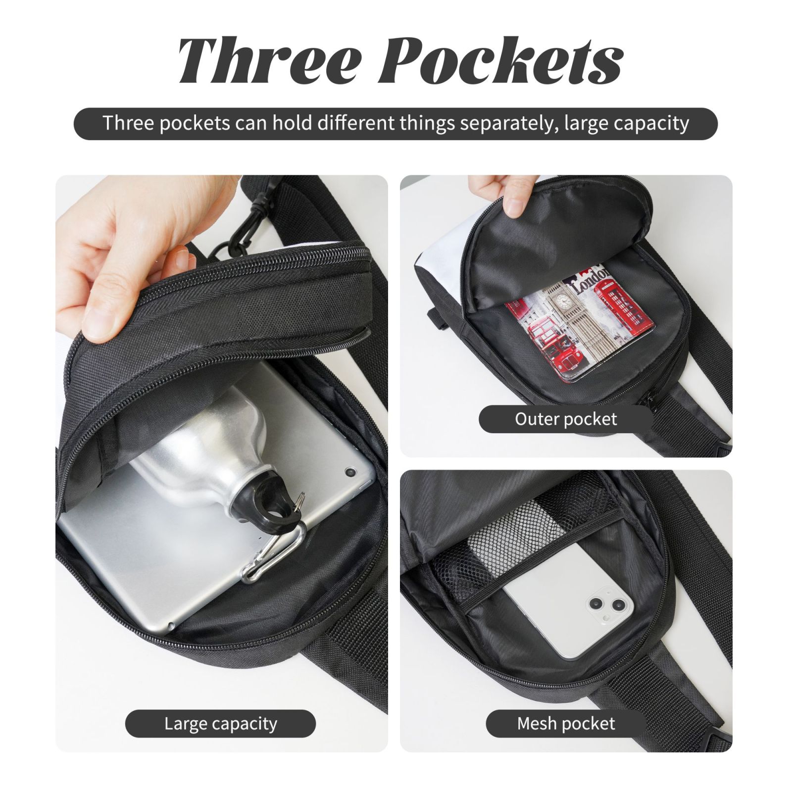 "I'm Nothing Without Claude" Premium Geek Sling Bag - Tech Wear Chest Pack