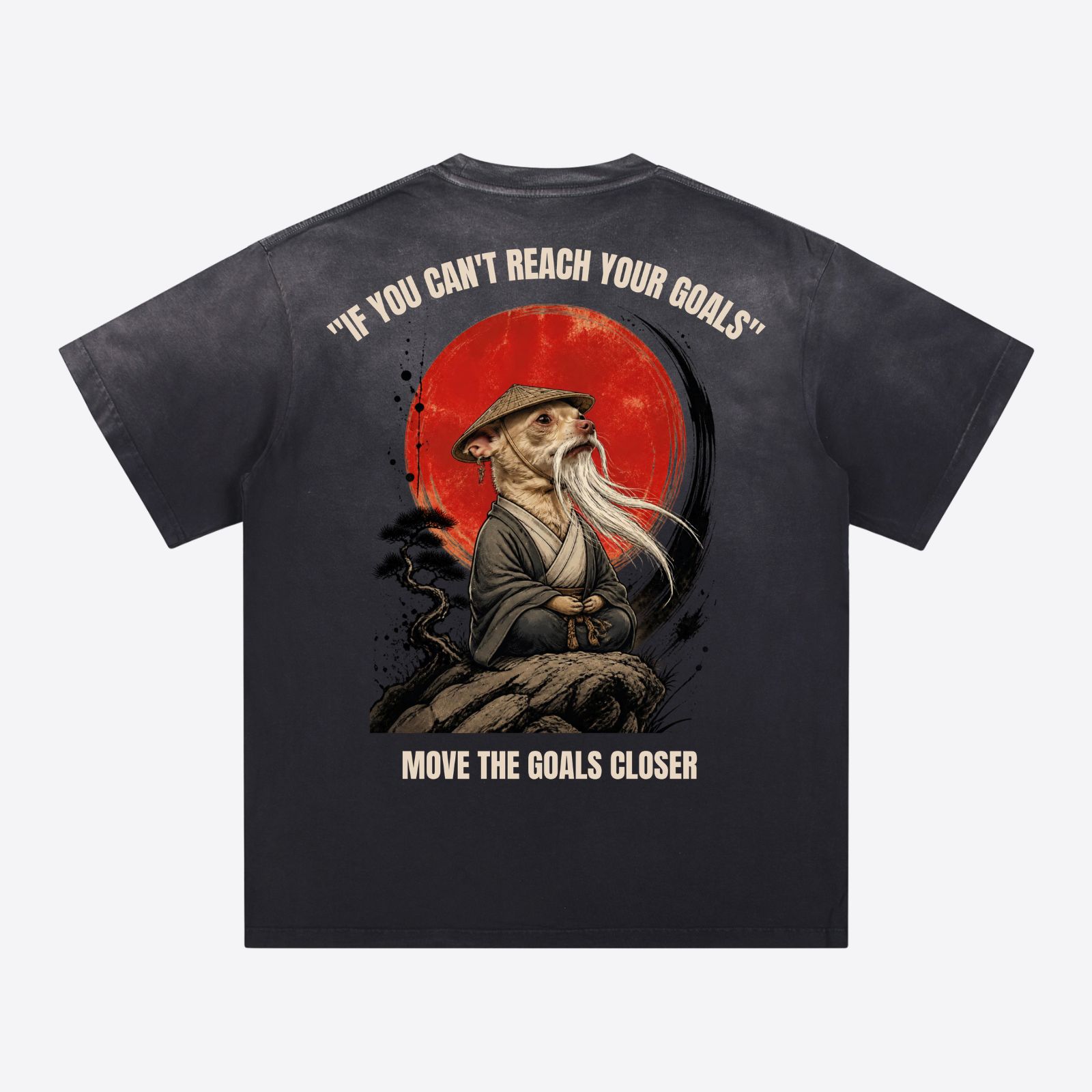 "Ancient Wisdom" Anti-Work Satirical Heavyweight Tee - Washed Gradient (Move Goals)