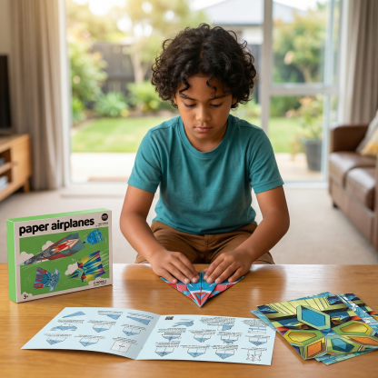 Paper Airplane Building Set with Instructions