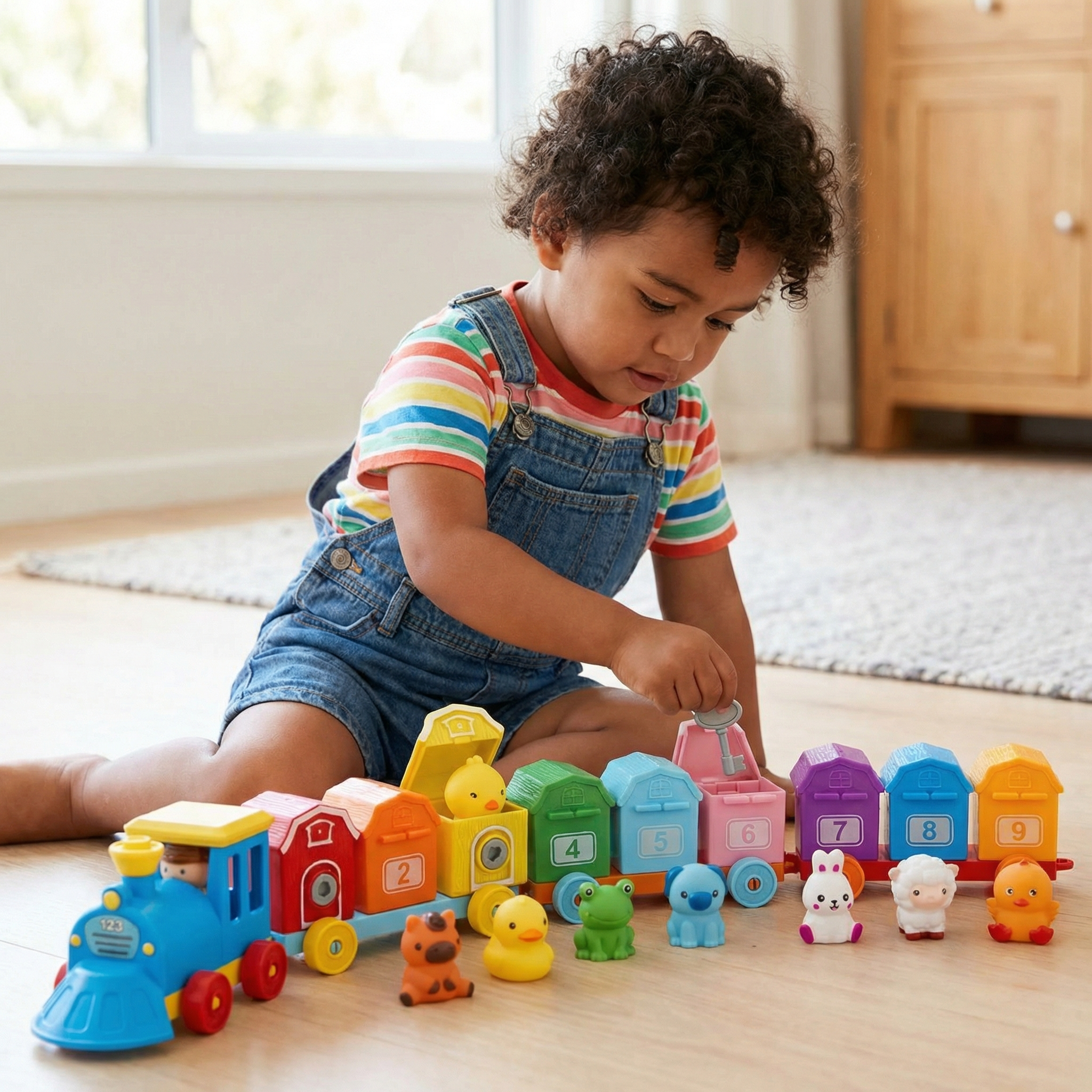 Montessori Farm Learning Train Toy for Kids