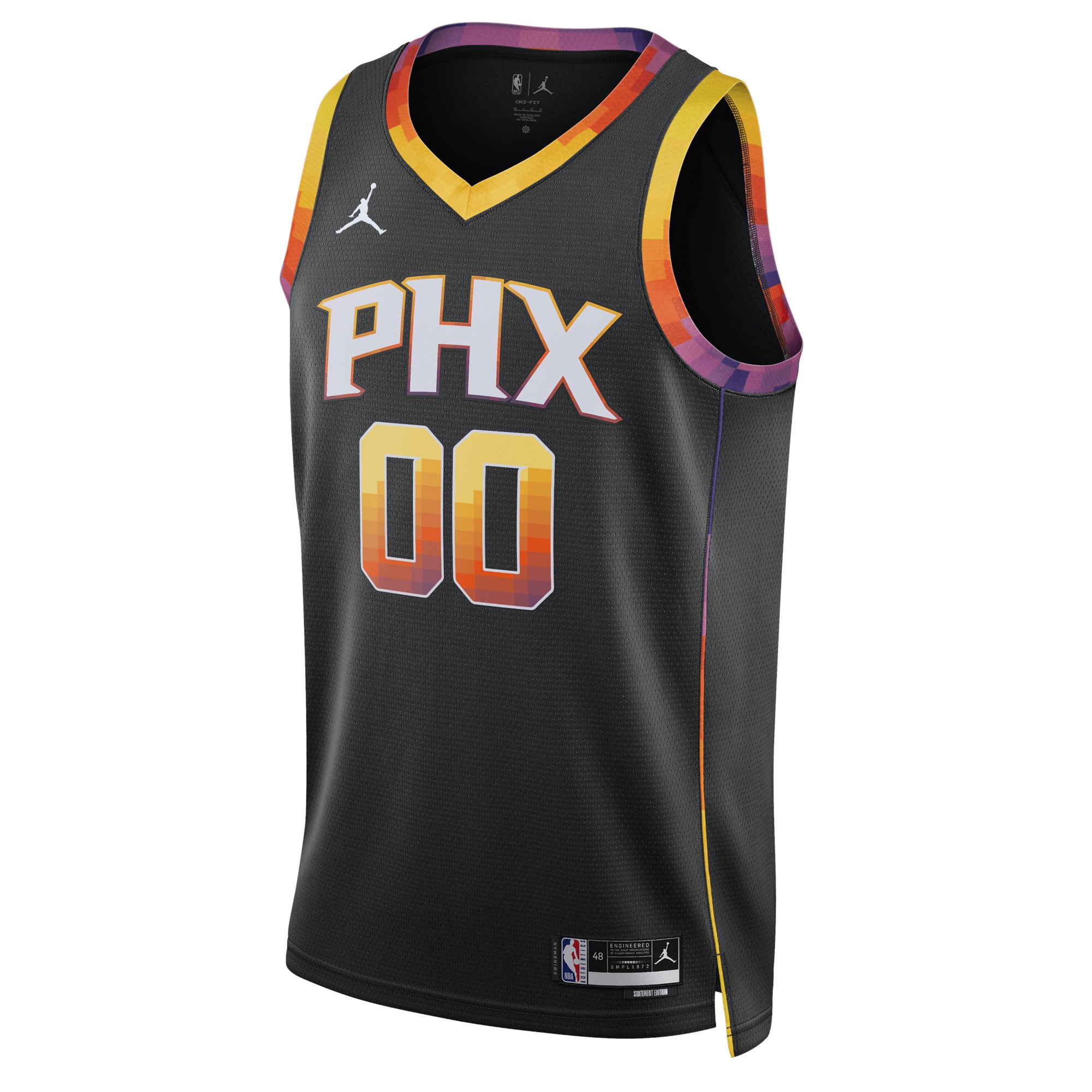 Phoenix Suns Unisex 2022/23 Swingman Custom Jersey-Statement Edition - Black