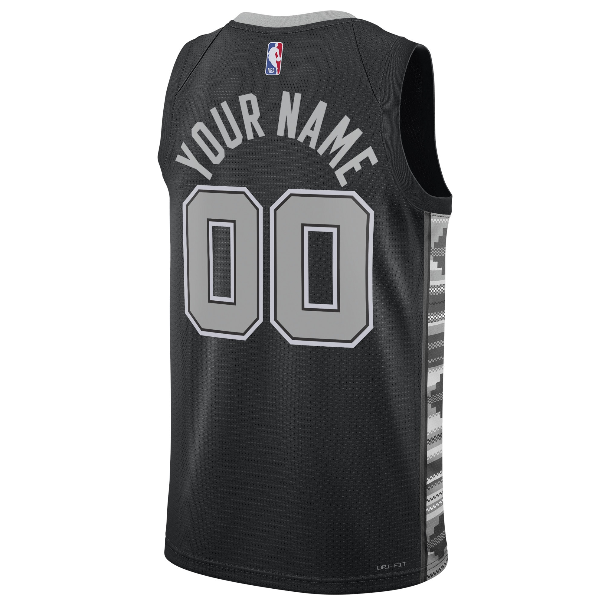 San Antonio Spurs Unisex 2022/23 Swingman Custom Jersey-Statement Edition - Black