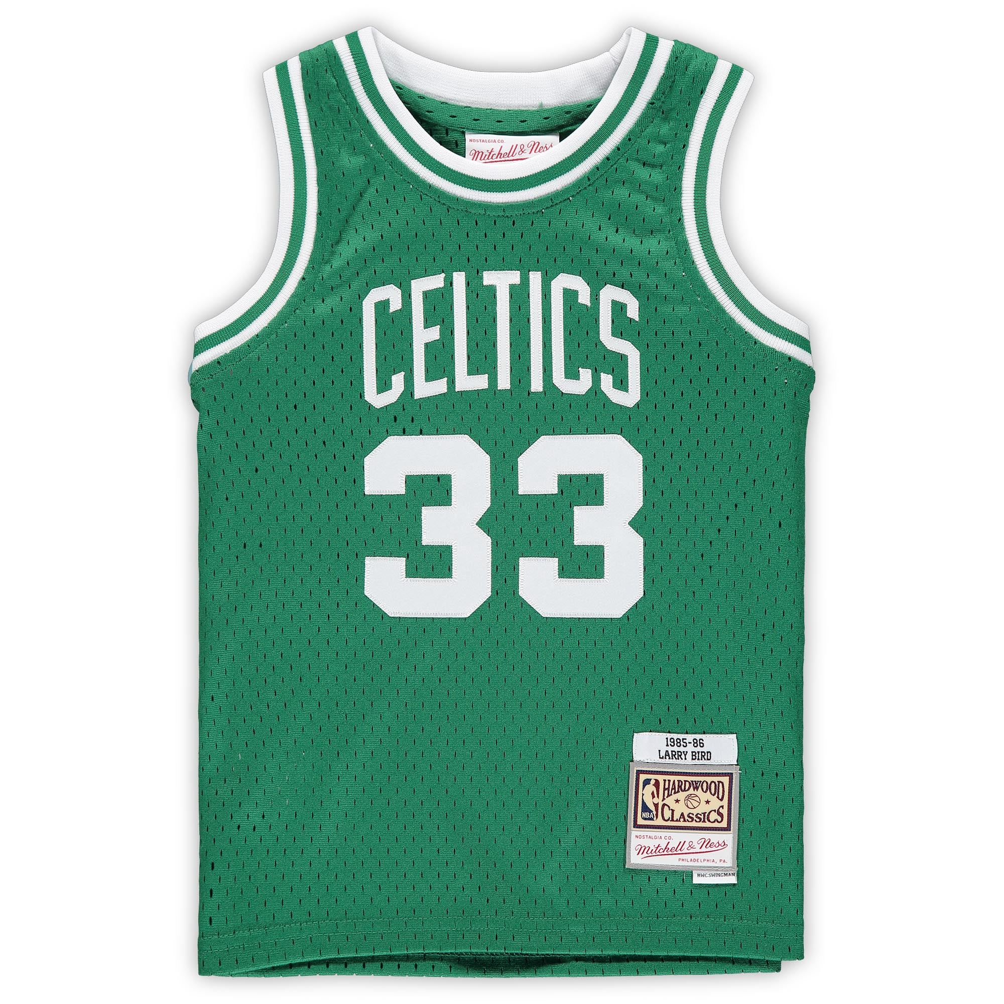 Larry Bird Boston Celtics Preschool 1985/86 Hardwood Classics Throwback Team Jersey - Kelly Green