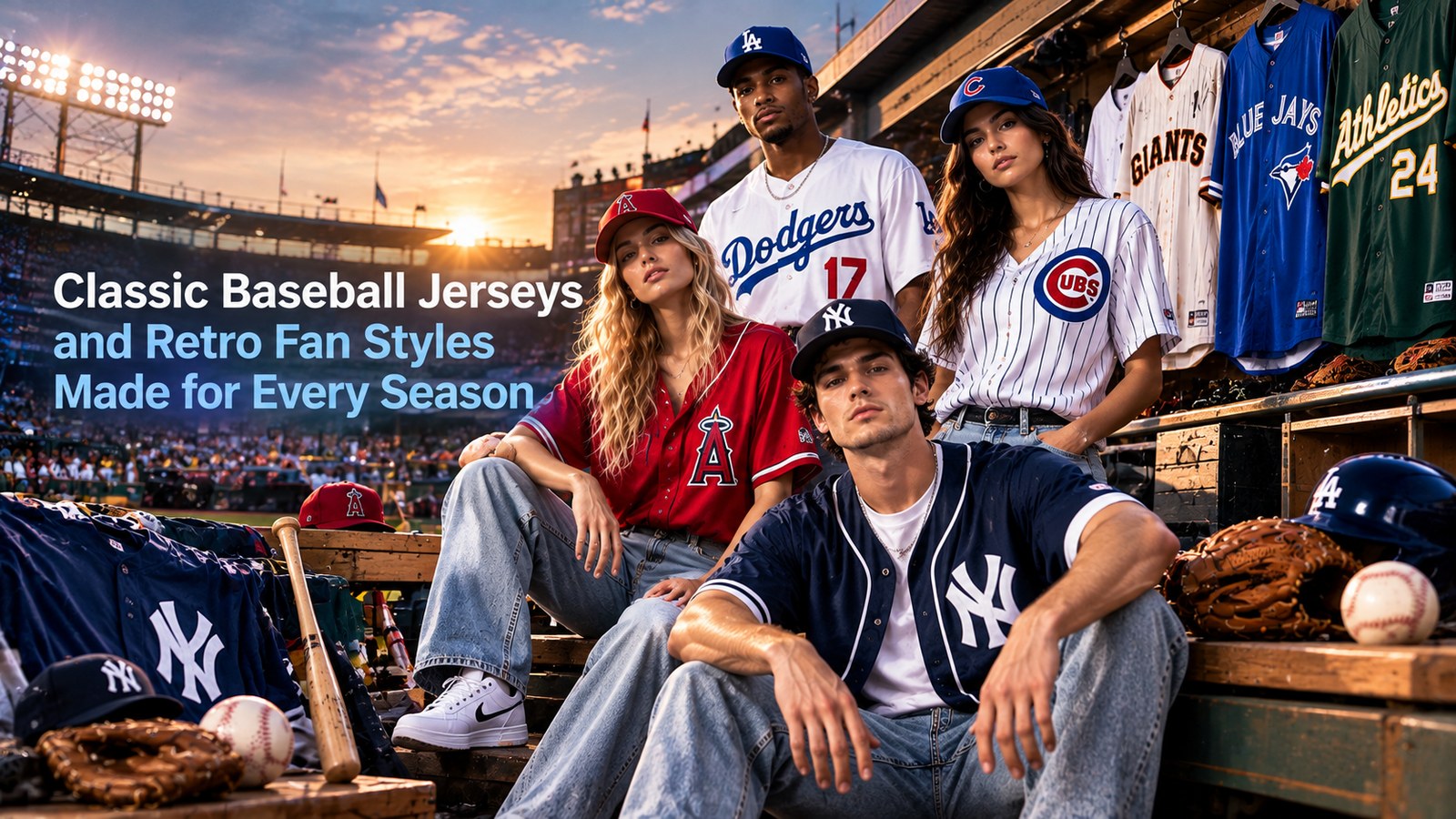 Fans wearing MLB baseball jerseys across every season