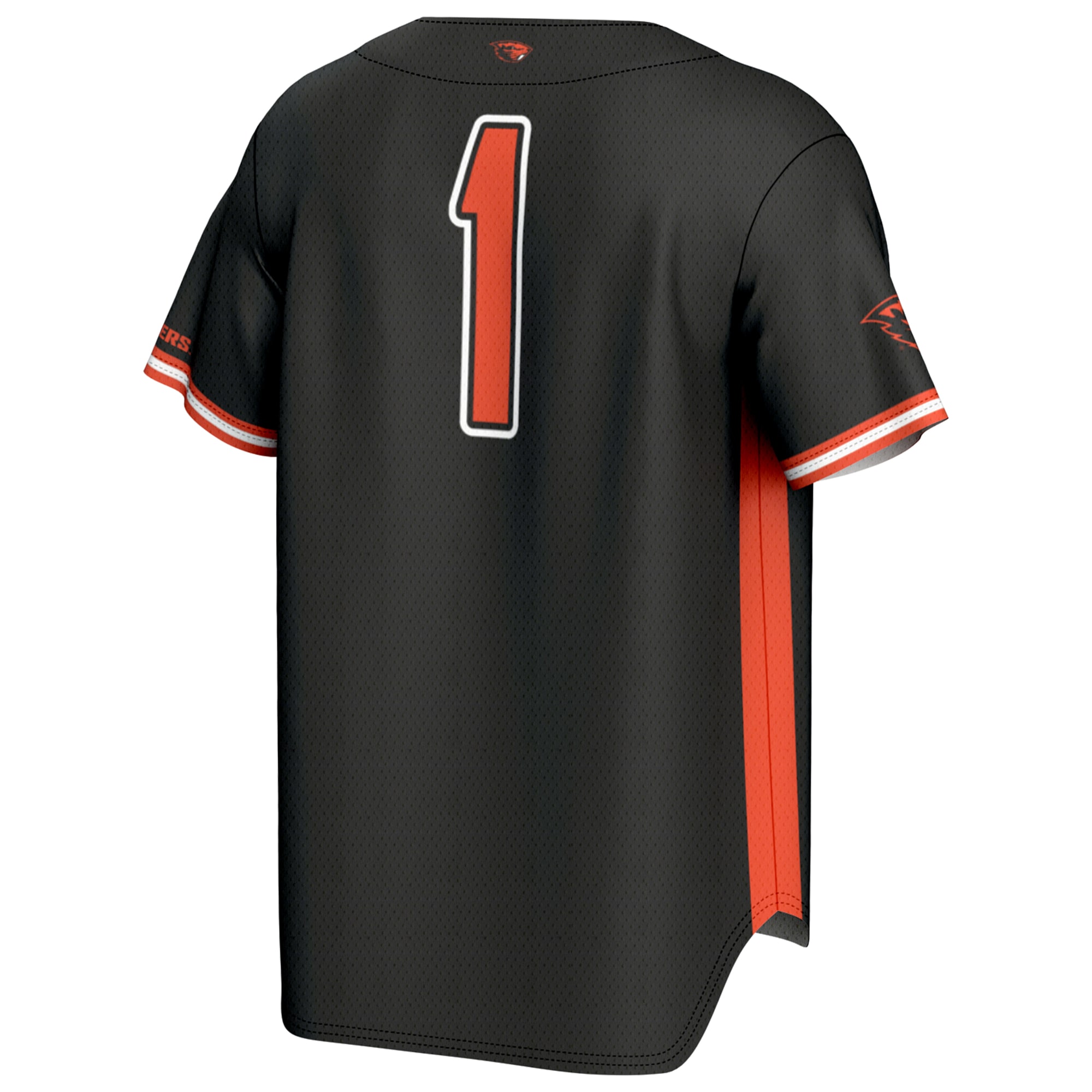 #1 Oregon State Beavers Lightweight Baseball Fashion Jersey - Black