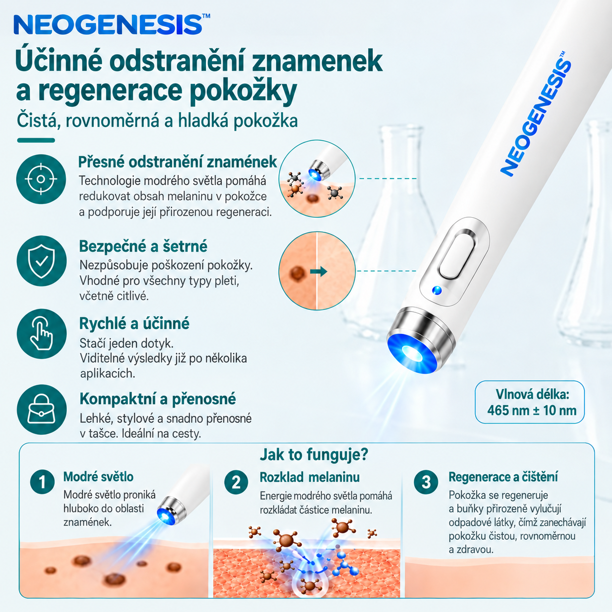 ✨ NEOGENESIS™ 2026 – Multifunkční péče o pleť nové generace v peru: profesionální řešení pro odstranění znamének a nedokonalostí. Neinvazivní technologie bez bolesti a bez jizev pro zdravější a zářivější pleť. Vyrobeno v USA. ✨