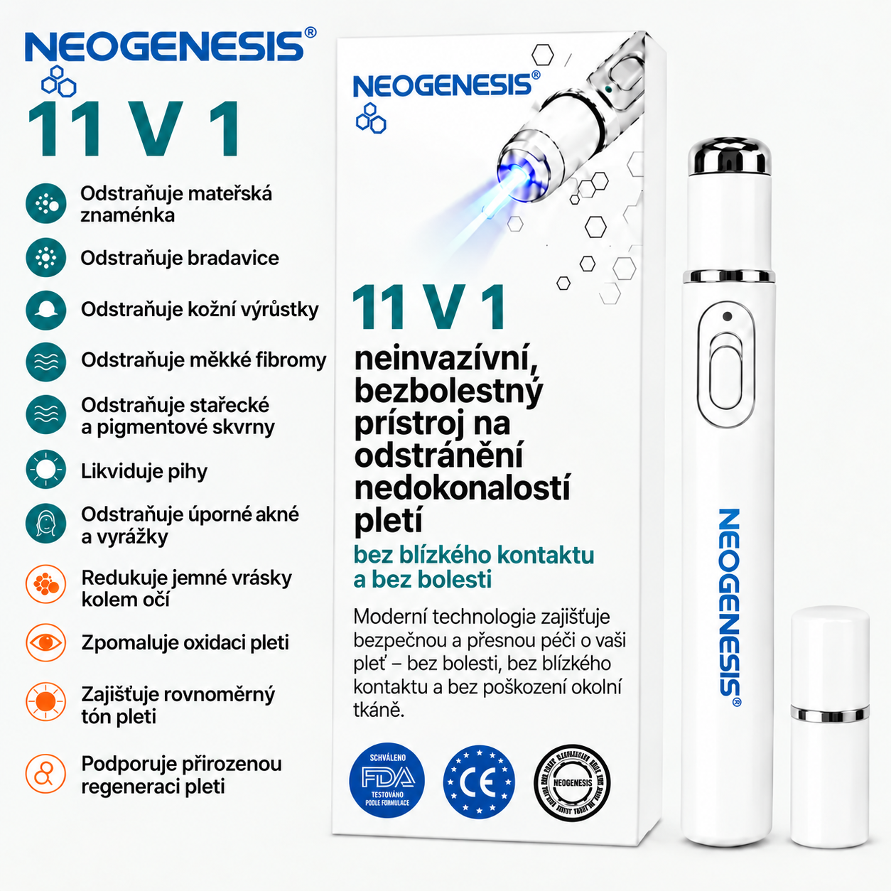 ✨ NEOGENESIS™ 2026 – Multifunkční péče o pleť nové generace v peru: profesionální řešení pro odstranění znamének a nedokonalostí. Neinvazivní technologie bez bolesti a bez jizev pro zdravější a zářivější pleť. Vyrobeno v USA. ✨