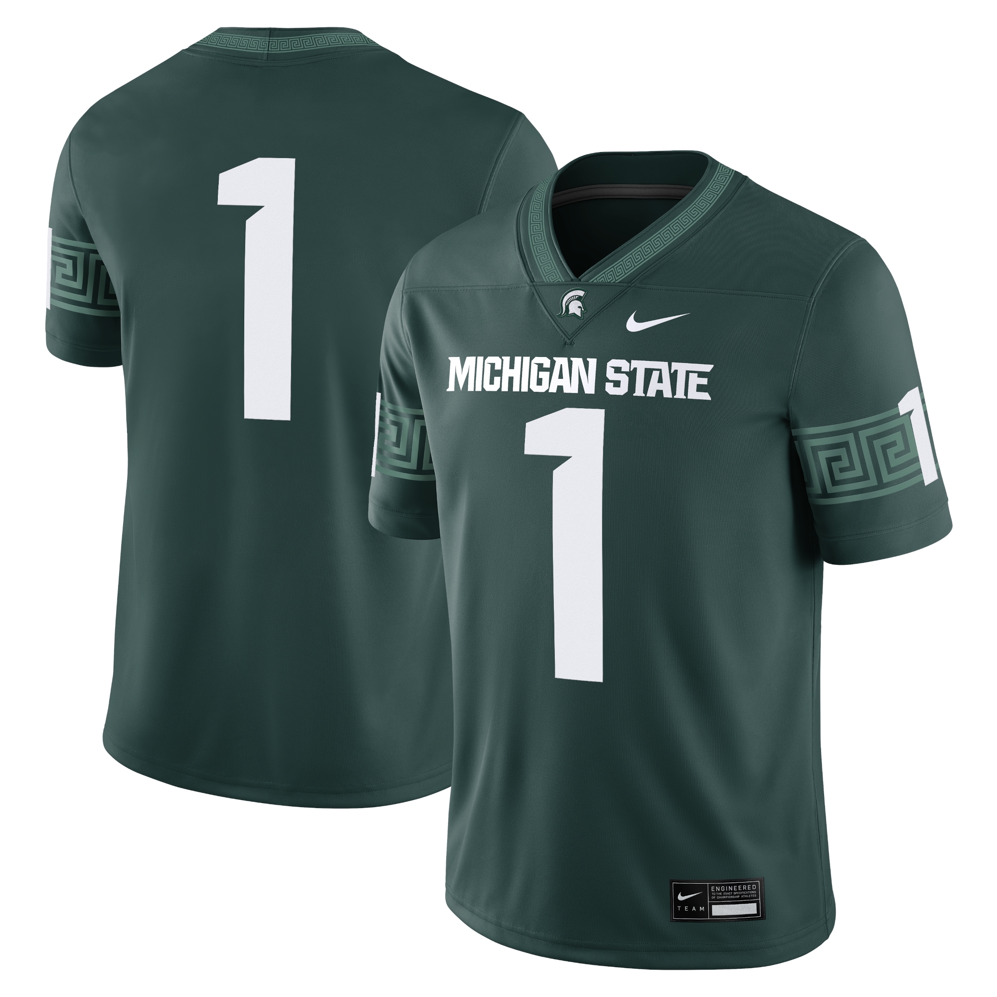 1 Michigan State Spartans Game Jersey Green